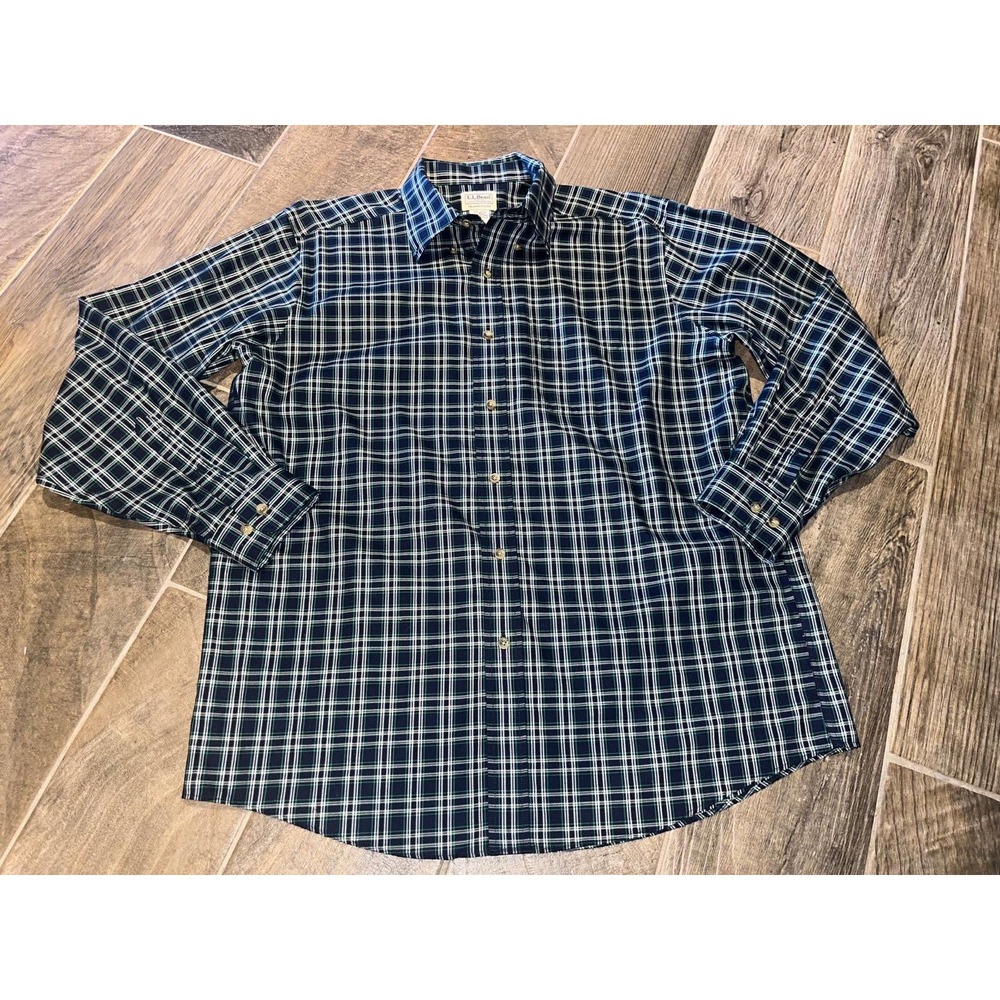 L.L. Bean Traditional Fit Plaid Button Down Shirt